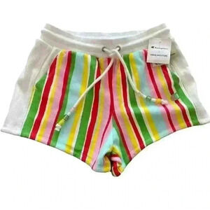 NWT Champion‎ Colab w/Susan Alexandra Colorful Rainbow Watermelon Striped Shorts